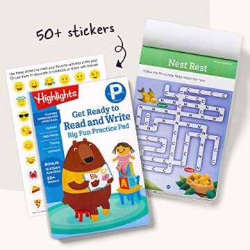 Highlights for Children Summer Learning Pack Getting Ready for Preschool - Reading and Writing, Cutting and Pasting, ABCs