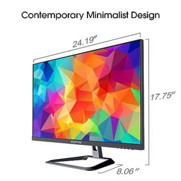 Sceptre 4K IPS 27" 3840 x 2160 UHD Monitor up to 70Hz DisplayPort HDMI 99% sRGB Build-in Speakers, Black 2021 (U275W-UPT)