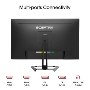 Sceptre 4K IPS 27" 3840 x 2160 UHD Monitor up to 70Hz DisplayPort HDMI 99% sRGB Build-in Speakers, Black 2021 (U275W-UPT)