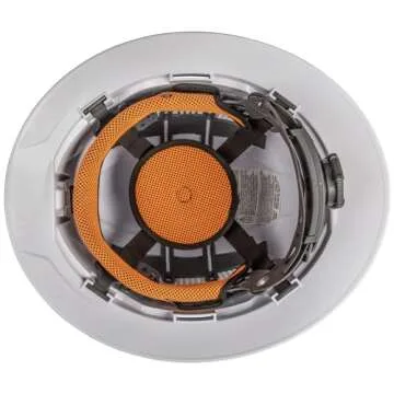 Klein Tools 60407 Hard Hat with Light, Vented Full Brim Style, Padded, Self-Wicking Odor-Resistant Sweatband, White