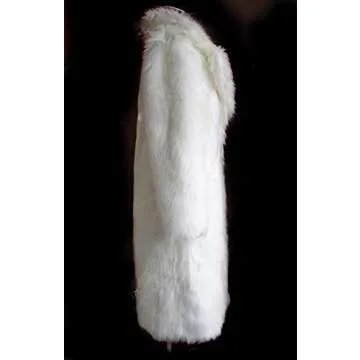 Old DIrd Women Warm Long Sleeve Parka Faux Fur Coat Lapel Full-Length Outwear Maxi Fluffy Faux Fur Overcoat XL