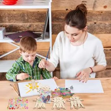 Fennoral 12 Pack Scarecrow Wind Chime Kit for Kids Make You Own Scarecrow Craft Kit DIY Arts and Cra...