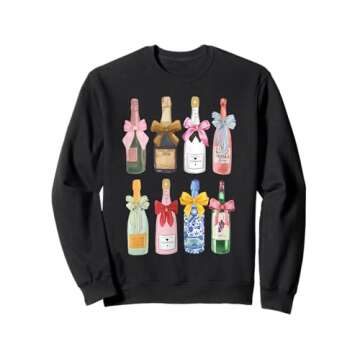 Delightful Champagne Sweatshirt for Holidays & Parties