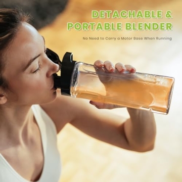 Frossvt Personal Blender for Shakes and Smoothies, Powerful Smoothie Blender with 450w Powerful Motor 2 x Travel Cups 20oz Pulse Technology BPA-Free