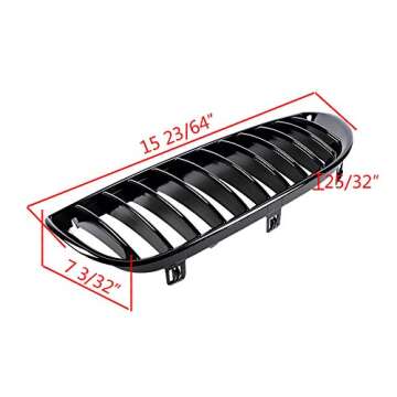 Astra Depot Gloss Black Kidney Grill for BMW E63 E64