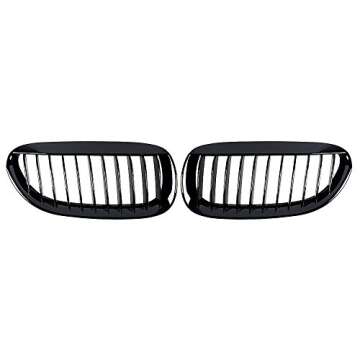 Astra Depot Gloss Black Kidney Grill for BMW E63 E64