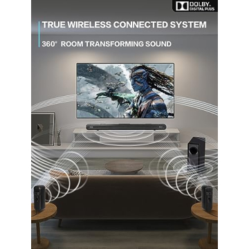 5.1 CH Dolby Audio Sound Bar with Wireless Subwoofer