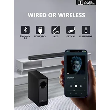 5.1 CH Dolby Audio Sound Bar with Wireless Subwoofer