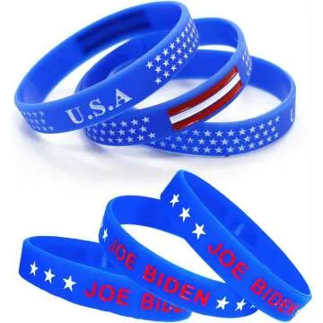 Biden 2024 Rubber Bracelets - Vote with Pride!
