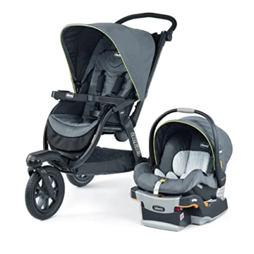Chicco Activ3 Jogging Stroller Travel System | Lightweight & Safe