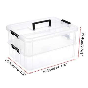 BTSKY Stack & Carry Organizer Box for Supplies Storage
