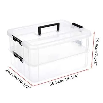 BTSKY Stack & Carry Organizer Box for Supplies Storage
