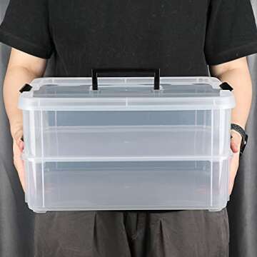 BTSKY Stack & Carry Organizer Box for Supplies Storage