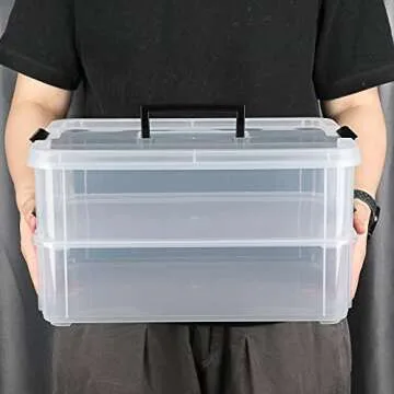 BTSKY Stack & Carry Organizer Box for Supplies Storage