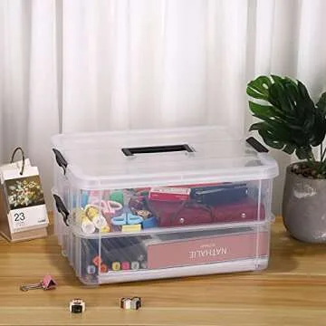 BTSKY Stack & Carry Organizer Box for Supplies Storage