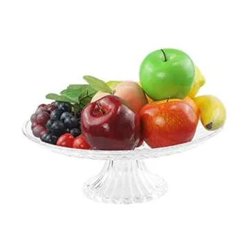 Artliving 2 Pack 12 inch Plastic Clear Cake Stands Dessert Stands Cake Holder Cake Platter Pedestal Cake Display Stands for Wedding Cakes Serving Platters for Parties