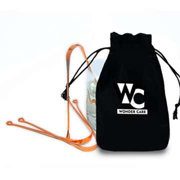 Wonder Care - 100% Copper Tongue Scraper Tongue cleaner Ayurvedic for Optimal Oral Hygiene (3 Pieces)