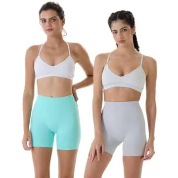 AUROLA Dream Collection Women Workout Shorts High Waist Gym Shorts, Scrunch Butt Seamless Athletic Shorts,Beach Glass,XS