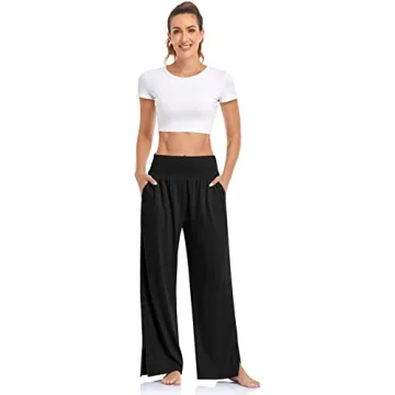 Stylish UEU Women's Yoga Pants with Pockets and Slit