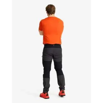 RevolutionRace Men’s RVRC GP Pro Pants, Durable and Ventilated Pants for All Outdoor Activities, Jet Black, XL