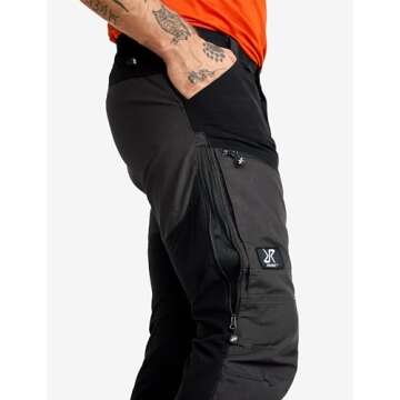 RevolutionRace Men’s RVRC GP Pro Pants, Durable and Ventilated Pants for All Outdoor Activities, Jet Black, XL