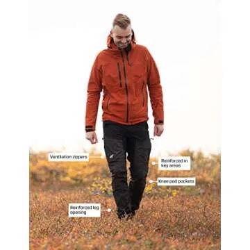 RevolutionRace Men’s RVRC GP Pro Pants, Durable and Ventilated Pants for All Outdoor Activities, Jet Black, XL