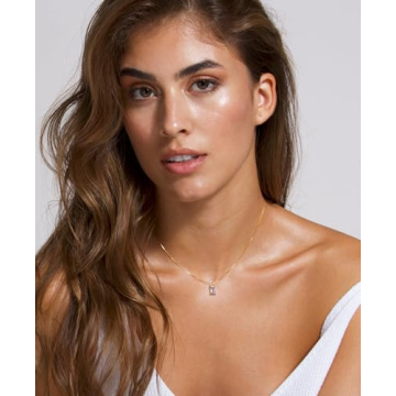 Exquisite FUNEIA 14K Gold Plated Birthstone Necklace