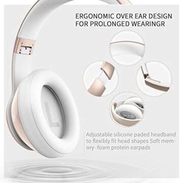 LETTON Gold Wireless Gaming Headset with Detachable Mic - PlayStation (PS4, PS5) PC - Dynamic EQ Compensation Pro Audio, Noise Cancelling Microphone, Ultra-Comfort Over-Ear Headphones