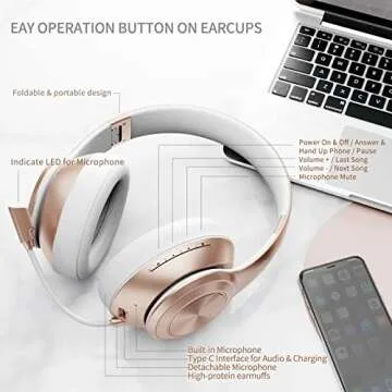 LETTON Gold Wireless Gaming Headset with Detachable Mic - PlayStation (PS4, PS5) PC - Dynamic EQ Compensation Pro Audio, Noise Cancelling Microphone, Ultra-Comfort Over-Ear Headphones