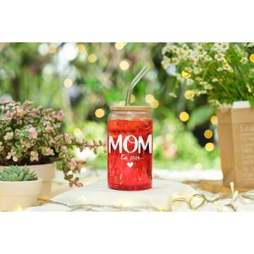 NEWELEVEN Gifts For New Mom 2024 – Pregnancy Gifts For First Time Mom, Pregnant Mom, Expecting Mom, Mom To Be, Mommy To Be - 16 Oz Coffee Glass