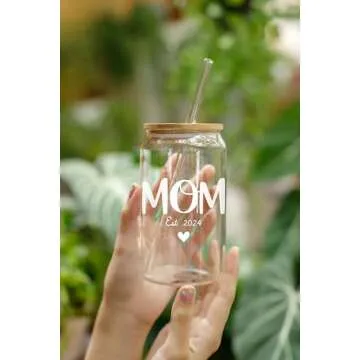 NEWELEVEN Gifts For New Mom 2024 – Pregnancy Gifts For First Time Mom, Pregnant Mom, Expecting Mom, Mom To Be, Mommy To Be - 16 Oz Coffee Glass