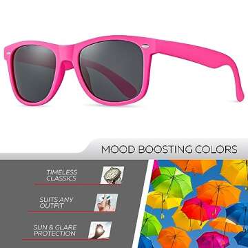 Retro Rewind Polarized Sunglasses for Men and Women - UV Protection Classic Mens Womens Sun Glasses ...