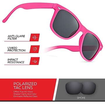 Retro Rewind Polarized Sunglasses for Men and Women - UV Protection Classic Mens Womens Sun Glasses - Cool Vintage 80s Shades