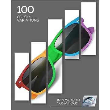 Retro Rewind Polarized Sunglasses for Men and Women - UV Protection Classic Mens Womens Sun Glasses - Cool Vintage 80s Shades