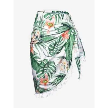 CUPSHE Women's Tropical Print Beach Sarong Cover Up