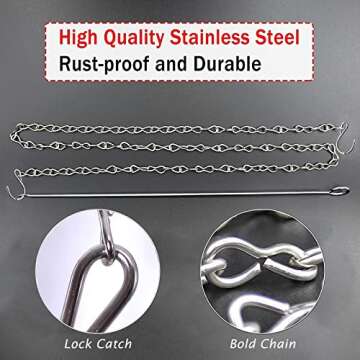 Upgraded Extended Hanging Feeder, Chicken Vegetable Hanging Feeder Toy,Chicken Vegetable String Bag Poultry Fruit Holder Chicken Cabbage Feeder Treat Feeding Tool,Chicken Veggies Skewer (Packag1)