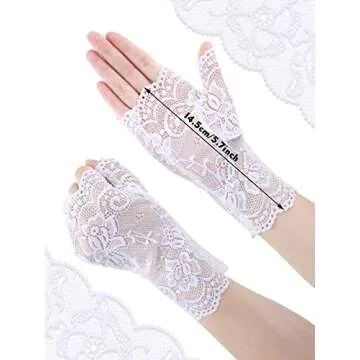 Chic Fingerless Lace Gloves for Elegant Events