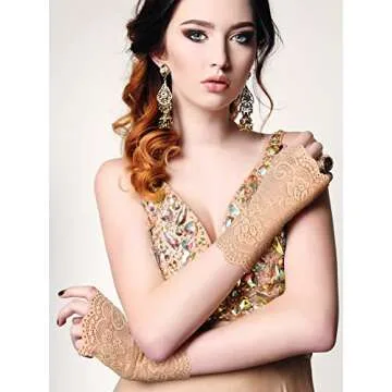 Chic Fingerless Lace Gloves for Elegant Events