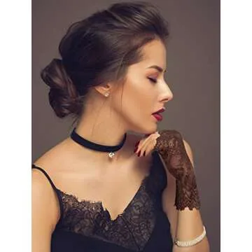 Chic Fingerless Lace Gloves for Elegant Events