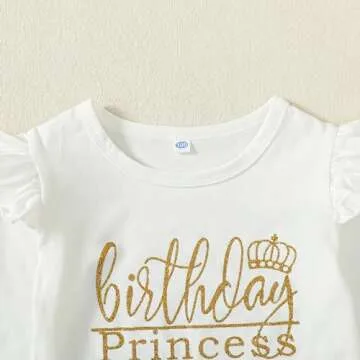 LYSMuch Kids Toddler Baby Girls Birthday Outfits Princess Vest Long Sleeve Shirt Mesh Bubble Tutu Skirt Set (C-White-Long, 6-7 Years)