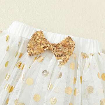 LYSMuch Kids Toddler Baby Girls Birthday Outfits Princess Vest Long Sleeve Shirt Mesh Bubble Tutu Skirt Set (C-White-Long, 6-7 Years)