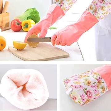 KINGFINGER Reusable Dishwashing Gloves - Comfortable & Durable