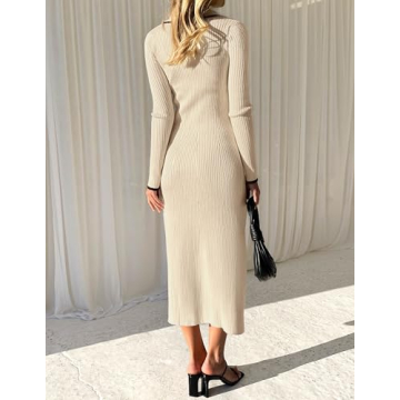 Stylish ZESICA Women's Long Sleeve Sweater Dress for Any Occasion