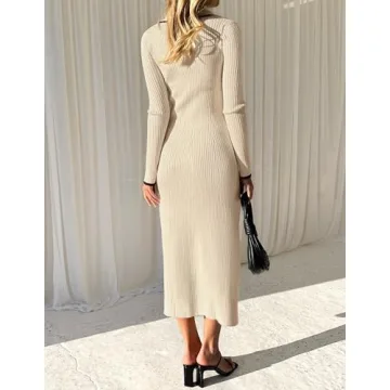 Stylish ZESICA Women's Long Sleeve Sweater Dress for Any Occasion