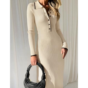 Stylish ZESICA Women's Long Sleeve Sweater Dress for Any Occasion
