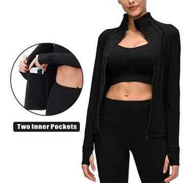 Buy Qualidyne Women's Yoga Jacket Slim Fit Athletic Wear