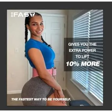 IFAST Weight Lifting Belt, Leather Weight Lifting Belt for Men and Women with 4 inch Padded Lumbar Support Belt for Weightlifting Deadlift, Power Lifting Workout & Squats Exercise (Small, Purple)