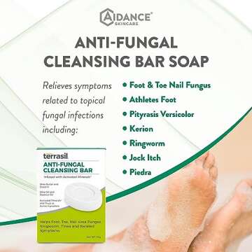 terrasil Antifungal Soap, Care & Relief of Symptoms for Jock Itch, Athletes Foot, Yeast Infection, R...