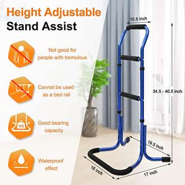Chair Stand Assist for Elderly Bed Rails Adults Safety Assist Chair Lift Bed Cane for Seniors Bed As...