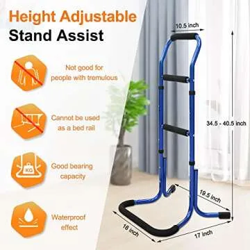 Chair Stand Assist for Elderly Bed Rails Adults Safety Assist Chair Lift Bed Cane for Seniors Bed As...